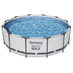 Above Ground Pool Steel Frame Filter Pump 366x100cm - Pick Me Home