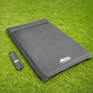 Weisshorn Self Inflating Mattress 10CM Camping Sleeping Mat Air Double Grey