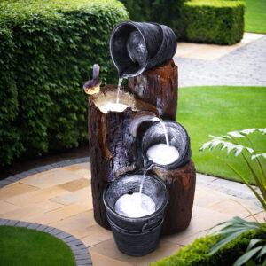 Solar Water Fountain 3-Tier Bucket LED 76cm - Pick Me Home