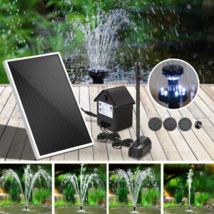 Solar Pond Pump Battery LED Fountain 4ft - Pick Me Home