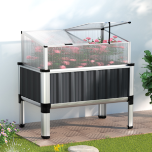 Raised Garden Bed Galvanised Planter 80x49x74cm - Pick Me Home