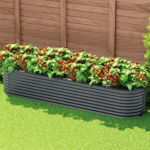 Raised Garden Bed Oval Planter Box 320x80x56cm - Pick Me Home