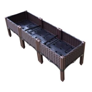 Raised Garden Bed PP Planter Box 120x40x36cm - Pick Me Home