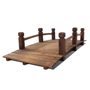 Wooden Garden Bridge Outdoor Ornament 160cm - Pick Me Home