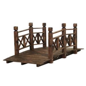 Wooden Garden Bridge Outdoor Ornament 150cm - Pick Me Home