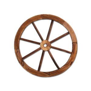 Wooden Wagon Wheel Garden Ornament Decor - Pick Me Home