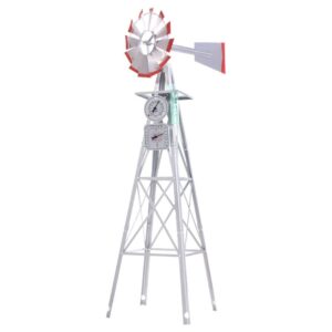 Garden Windmill Metal Outdoor Ornament 186cm - Pick Me Home