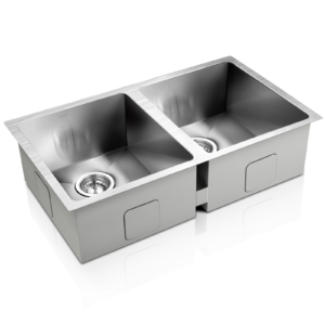 Kitchen Sink Stainless Double Bowl 77x45cm - Pick Me Home
