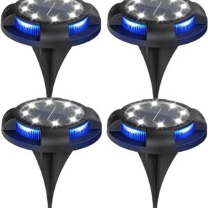 Solar Ground Lights Pathway 8 LED 4-Pack - Pick Me Home