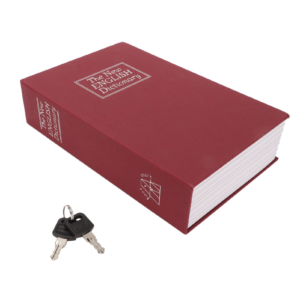 Book Safe Savings Bank Key Lock Red - Pick Me Home