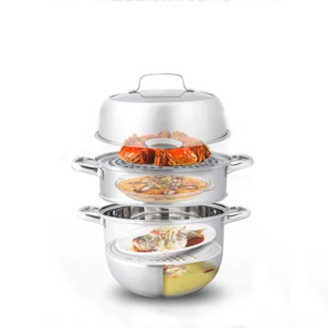 Food Steamer Stainless 3-Tier Steamer 28cm - Pick Me Home