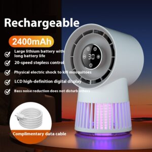 Mosquito Killer Lamp Fan Rechargeable 2400mAh - Pick Me Home