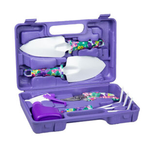 Garden Tool Set Compact Carry Case 5Pcs Purple - Pick Me Home