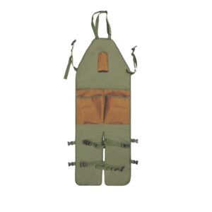 Gardening Leg Apron Multi-Pocket 118x45cm Green Brown - Pick Me Home