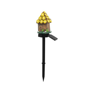 Solar Garden Stake Light Resin Style 3 Brown Yellow - Pick Me Home