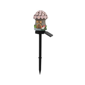 Solar Garden Stake Light Resin Style 5 Brown Pink - Pick Me Home