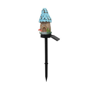 Solar Garden Stake Light Resin Style 6 Brown Blue - Pick Me Home