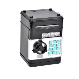 Kids Safe Piggy Bank Fingerprint Lock Black - Pick Me Home