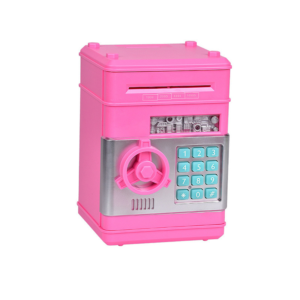 Kids Safe Piggy Bank Fingerprint Lock Pink - Pick Me Home