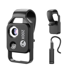 Phone Microscope Lens Clip-On Magnifier 200X Black - Pick Me Home