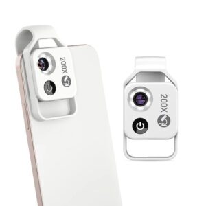 Phone Microscope Lens Clip-On Magnifier 200X White - Pick Me Home