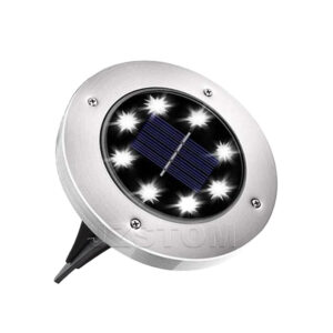 Solar In-Ground Light Large 8 LED 4-Pack White - Pick Me Home