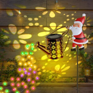 Solar Santa Garden Stake Waterfall 82cm Colour - Pick Me Home