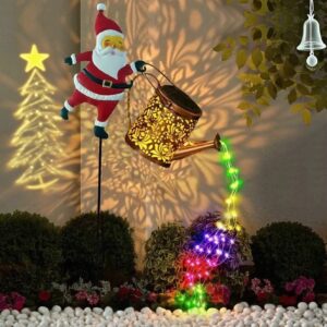 Solar Santa Garden Stake Watering Can 82cm Colour - Pick Me Home