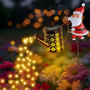 Solar Santa Garden Stake Waterfall Light 82cm Warm - Pick Me Home