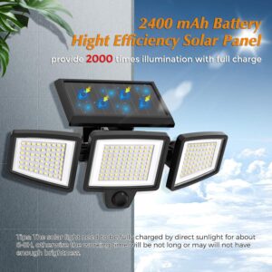 Solar Security Light Motion 3-Head 210 LED - Pick Me Home
